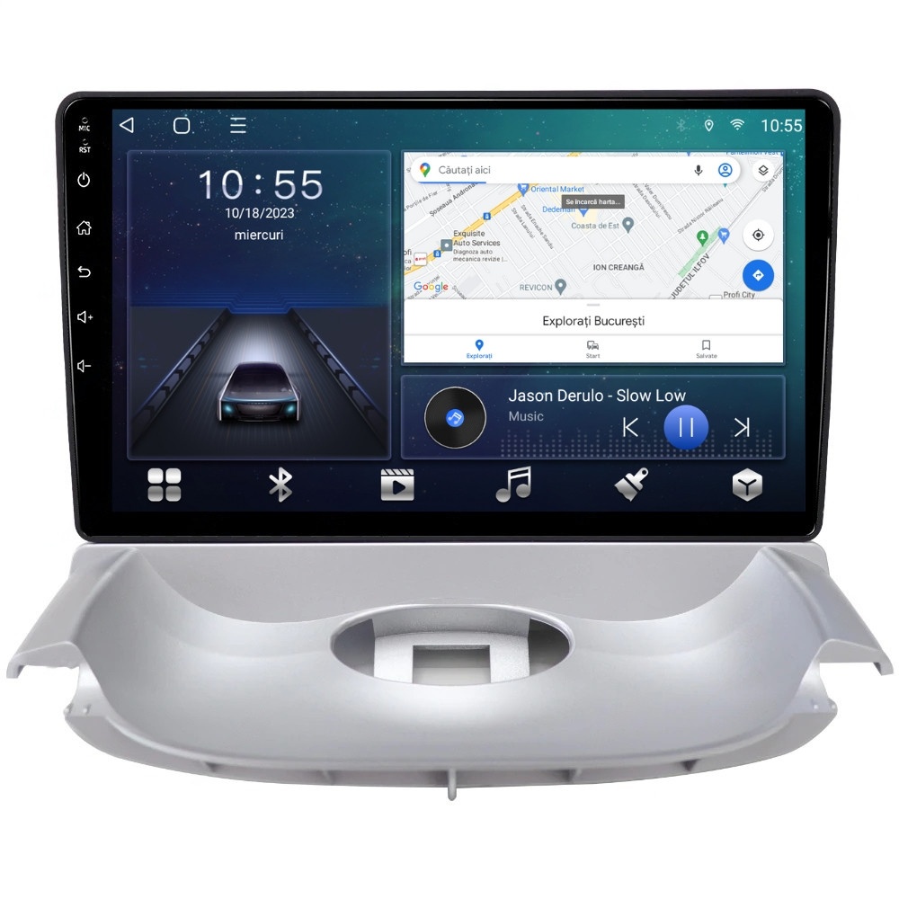 Navigatie dedicata cu Android Peugeot 206 1998 - 2009, 2GB RAM, Radio GPS Dual Zone, Display HD QLED 9\'\' Touchscreen, Internet Wi-Fi si slot SIM 4G, Bluetooth, MirrorLink, USB