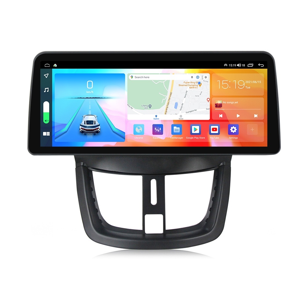 Navigatie dedicata cu Android Peugeot 207 2006 - 2015, 4GB RAM, Radio GPS Dual Zone, Display QLED 12.3