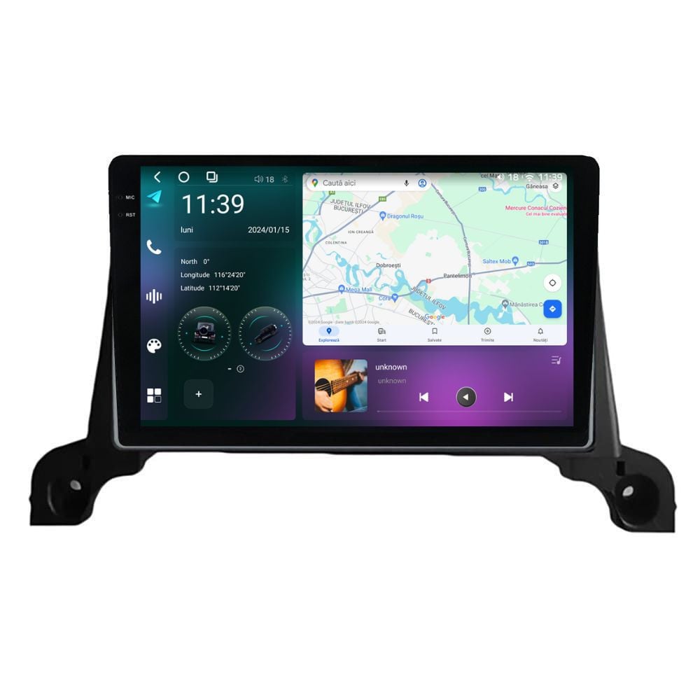 Navigatie dedicata cu Android Peugeot 3008 2016 - 2020, 12GB RAM, Radio GPS Dual Zone, Display 2K QLED 9.5