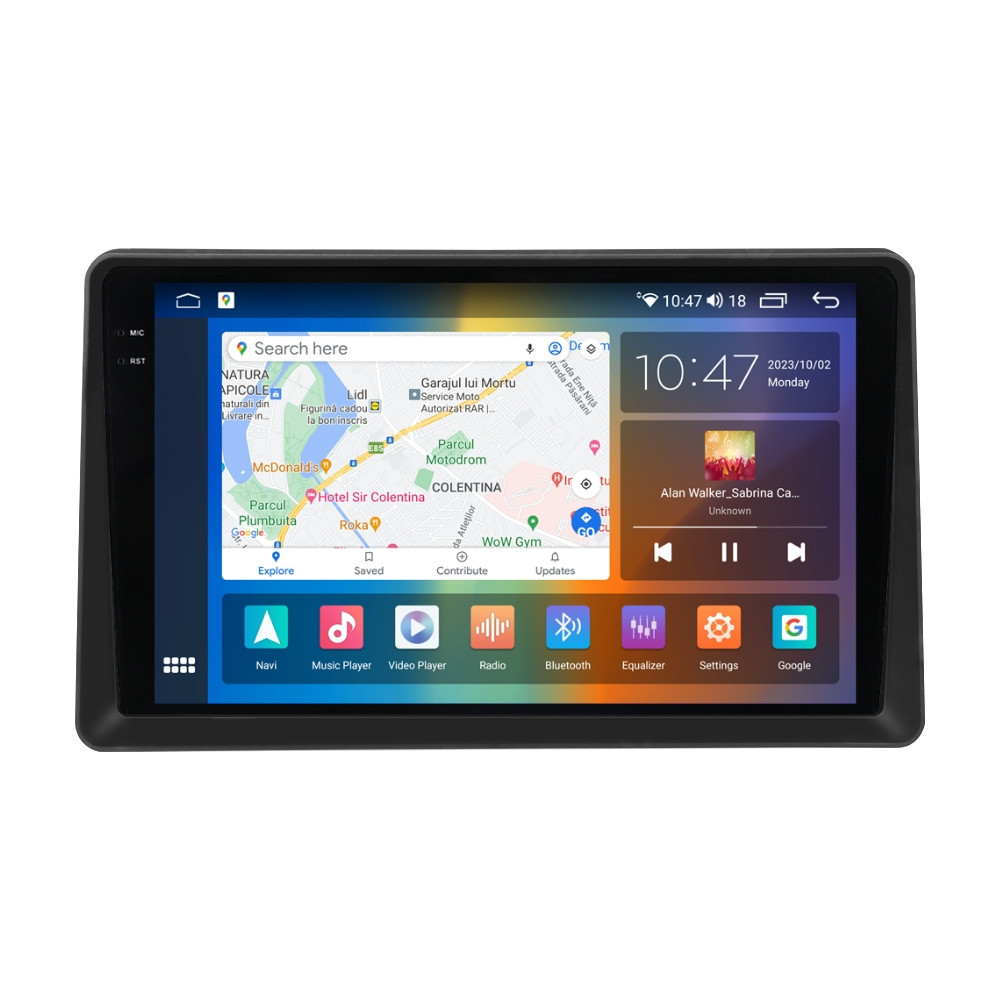 Navigatie dedicata cu Android Renault Express dupa 2021, 8GB RAM, Radio GPS Dual Zone, Display 2K QLED 9.5