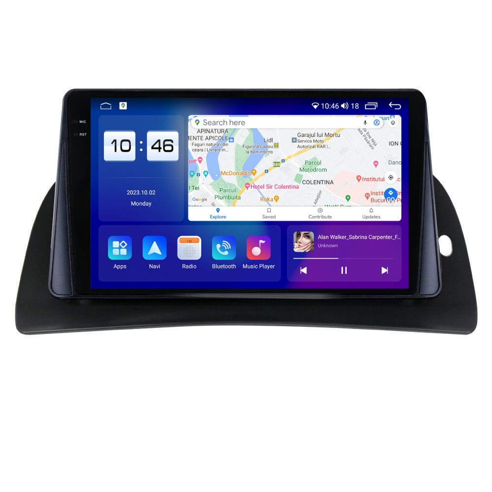 Navigatie dedicata cu Android Renault Kangoo II 2014 - 2021, 4GB RAM, Radio GPS Dual Zone, Display 2K QLED 9.5