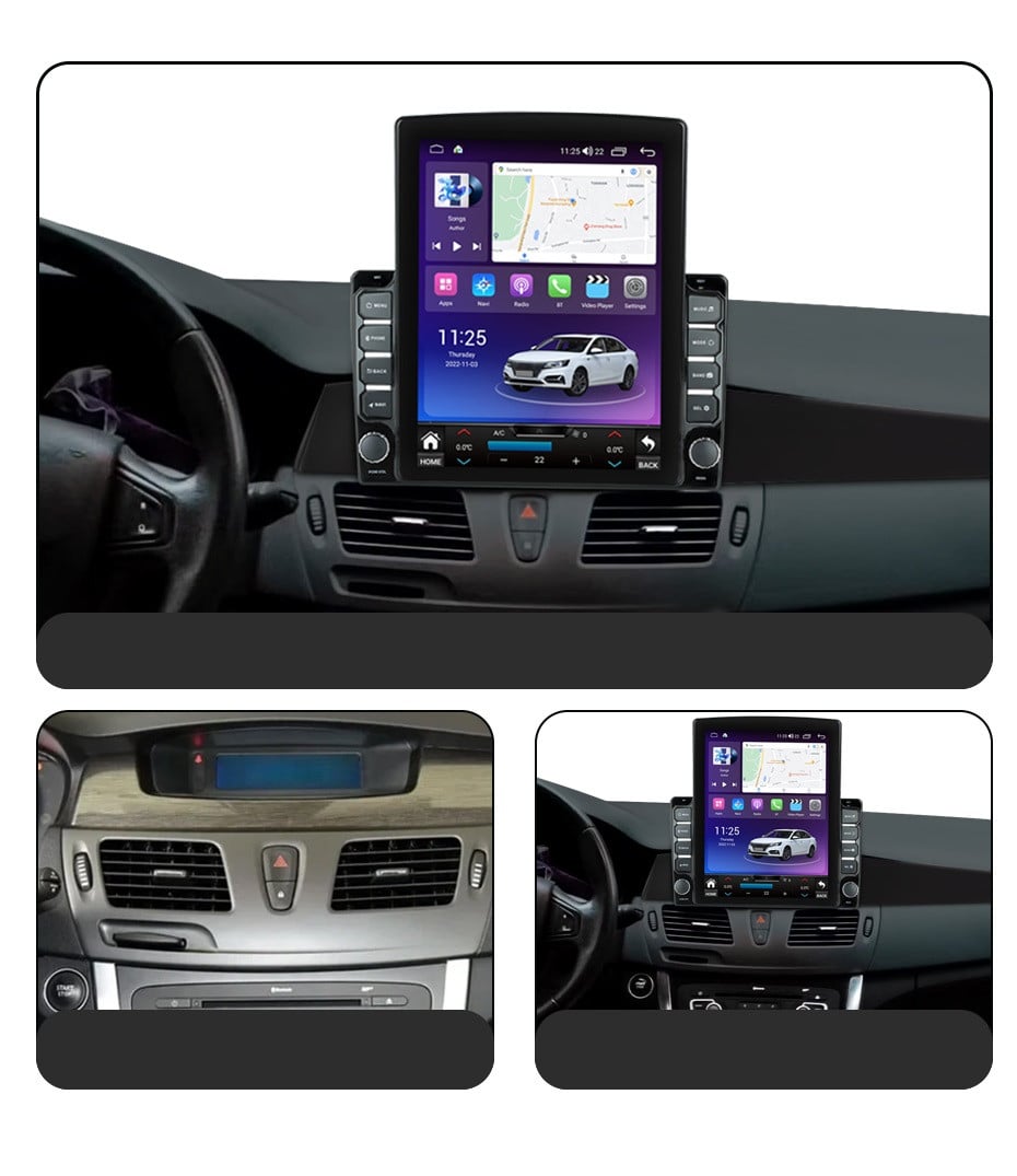 Navigatie dedicata cu Android Renault Laguna 3 2007 - 2015, 8GB RAM, Radio GPS Dual Zone, Touchscreen IPS 9.7