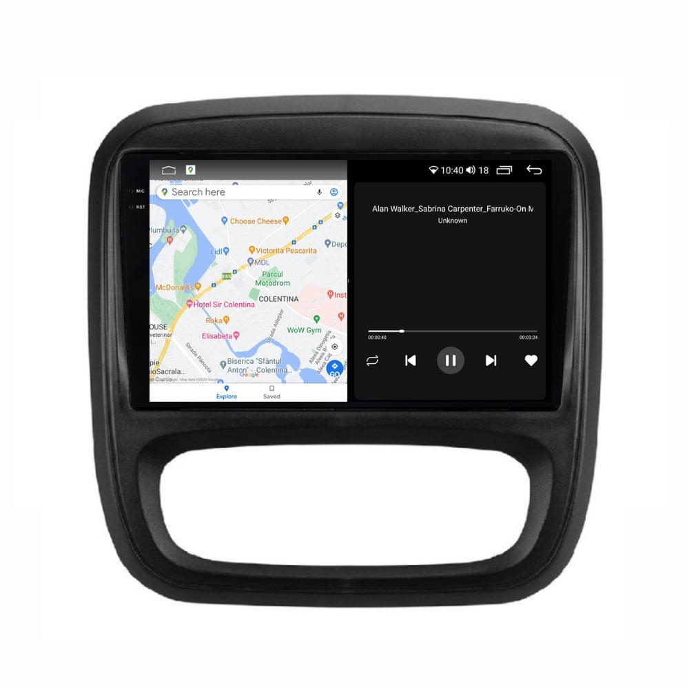 Navigatie dedicata cu Android Renault Trafic III 2014 - 2019, 8GB RAM, Radio GPS Dual Zone, Display 2K QLED 9.5