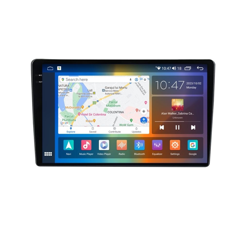 Navigatie dedicata cu Android SAAB 9-3 2007 - 2011, 8GB RAM, Radio GPS Dual Zone, Display 2K QLED 9.5