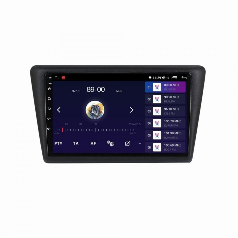 Navigatie dedicata cu Android Skoda Rapid 2011 - 2019, 4GB RAM, Radio GPS Dual Zone, Display HD QLED 9