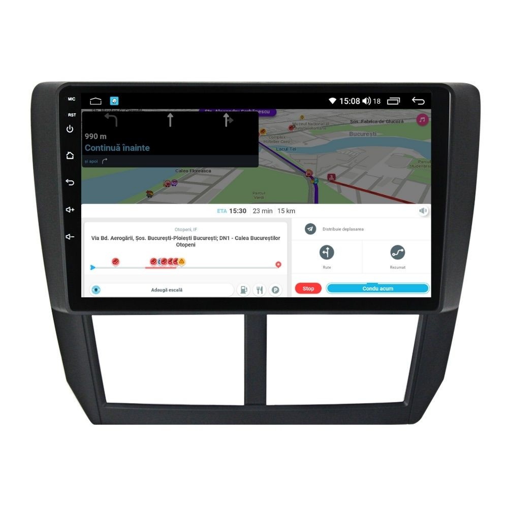 Navigatie dedicata cu Android Subaru Forester 2008 - 2013, 4GB RAM, Radio GPS Dual Zone, Display HD QLED 9" Touchscreen, Internet Wi-Fi si slot SIM 4G, Bluetooth, MirrorLink, USB - Imagine 7