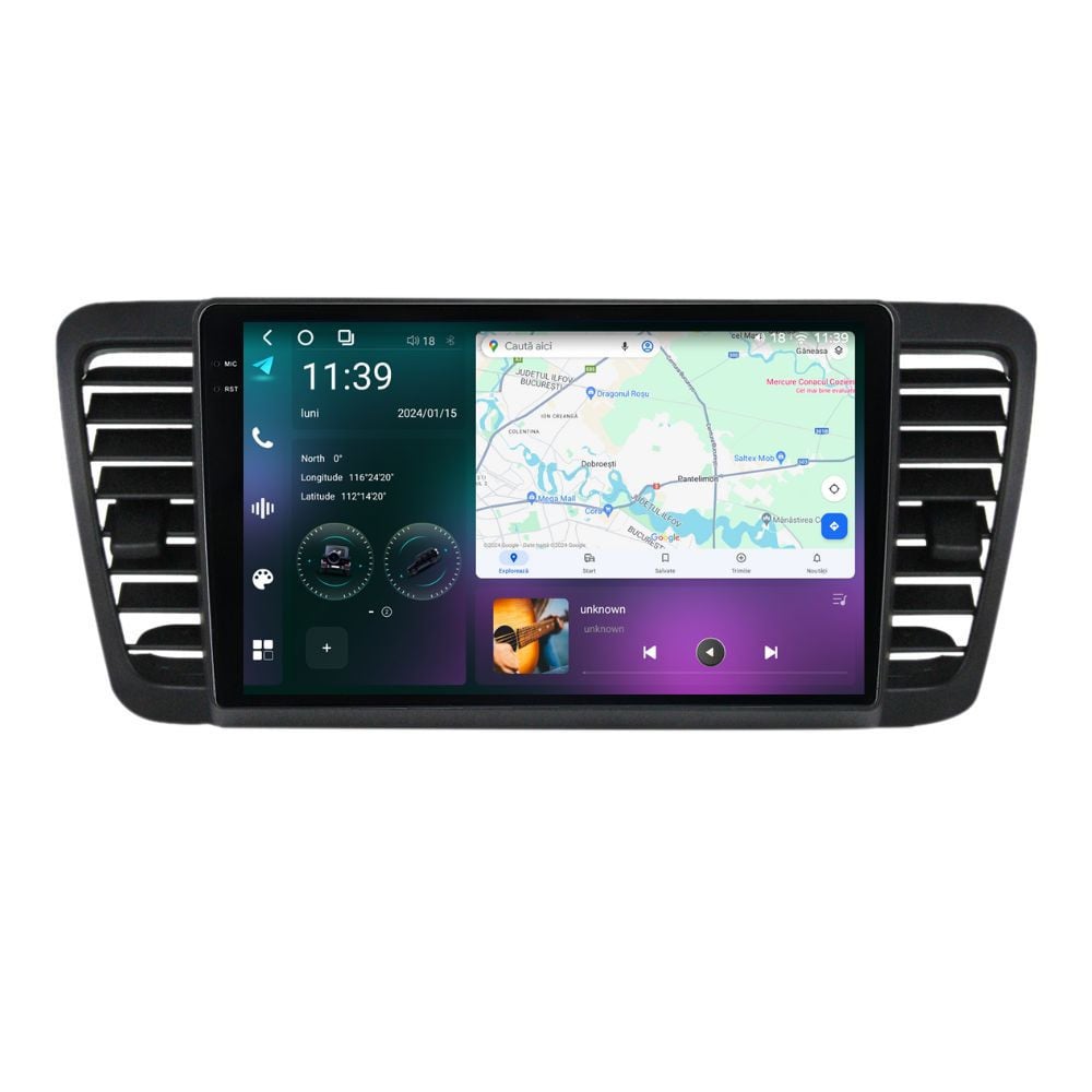 Navigatie dedicata cu Android Subaru Outback / Legacy 2003 - 2009, 12GB RAM, Radio GPS Dual Zone, Display 2K QLED 9.5