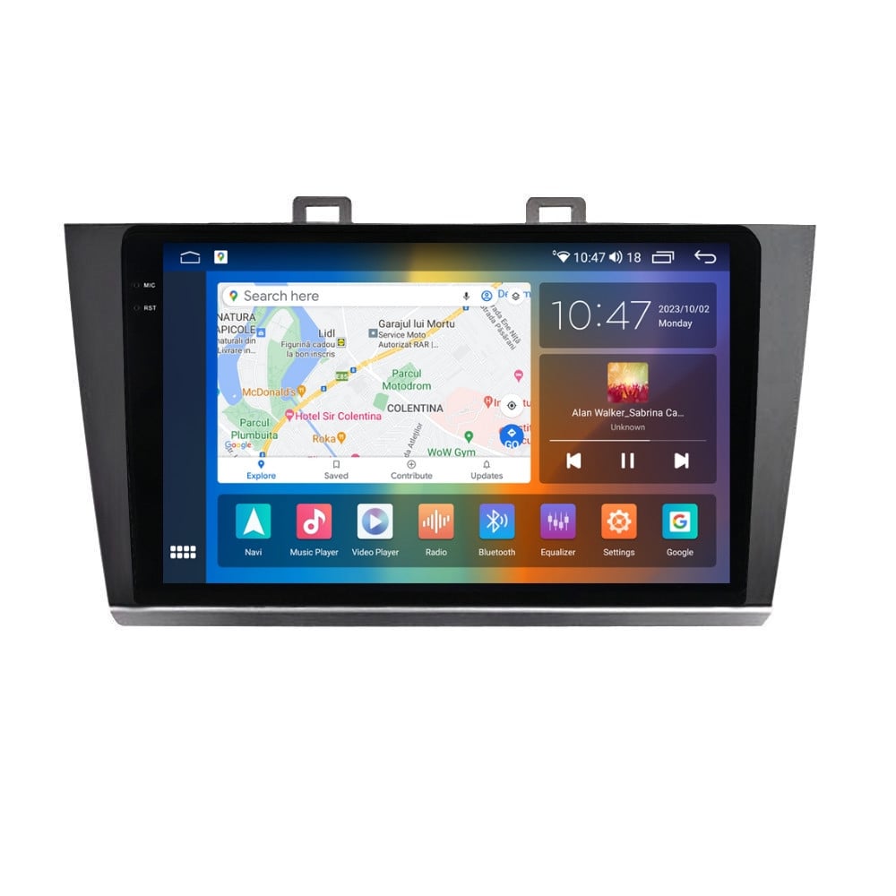 Navigatie dedicata cu Android Subaru Outback / Legacy 2014 - 2019, 8GB RAM, Radio GPS Dual Zone, Display 2K QLED 9.5