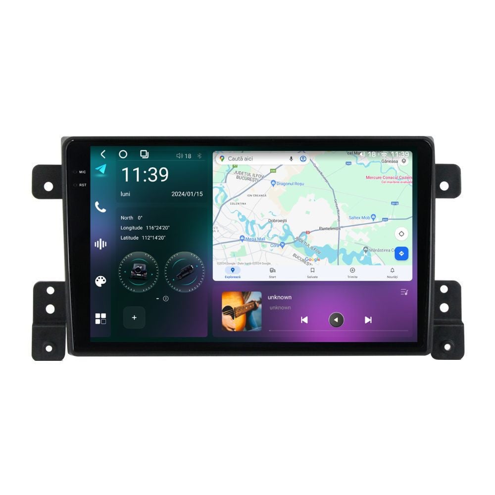 Navigatie dedicata cu Android Suzuki Grand Vitara 2005 - 2015, 12GB RAM, Radio GPS Dual Zone, Display 2K QLED 9.5