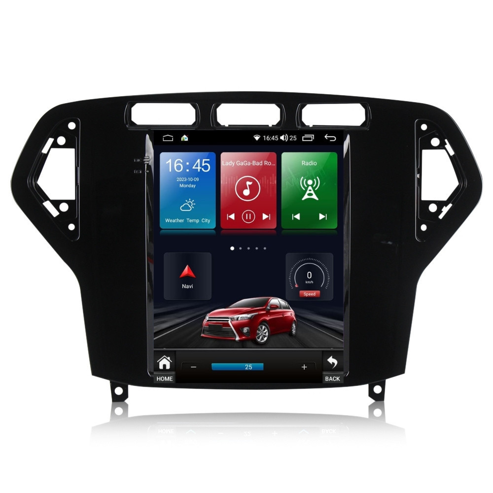Navigatie dedicata cu Android tip tesla Ford Mondeo IV 2007 - 2011 clima automata, negru, 4GB RAM, Radio GPS Dual Zone, Touchscreen IPS 9.7