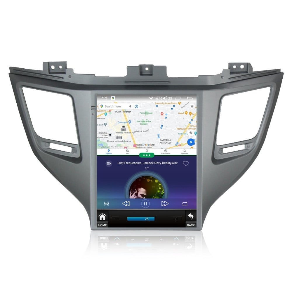 Navigatie dedicata cu Android tip tesla Hyundai Tucson 2015 - 2018, 4GB RAM, Radio GPS Dual Zone, Touchscreen IPS 9.7