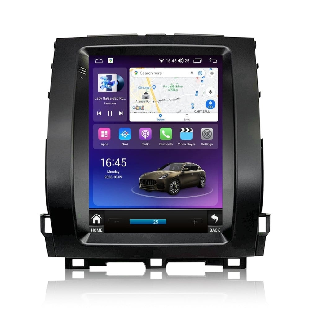 Navigatie dedicata cu Android tip tesla Toyota Land Cruiser Prado J120 2002 - 2010, 8GB RAM, Radio GPS Dual Zone, Touchscreen IPS 9.7