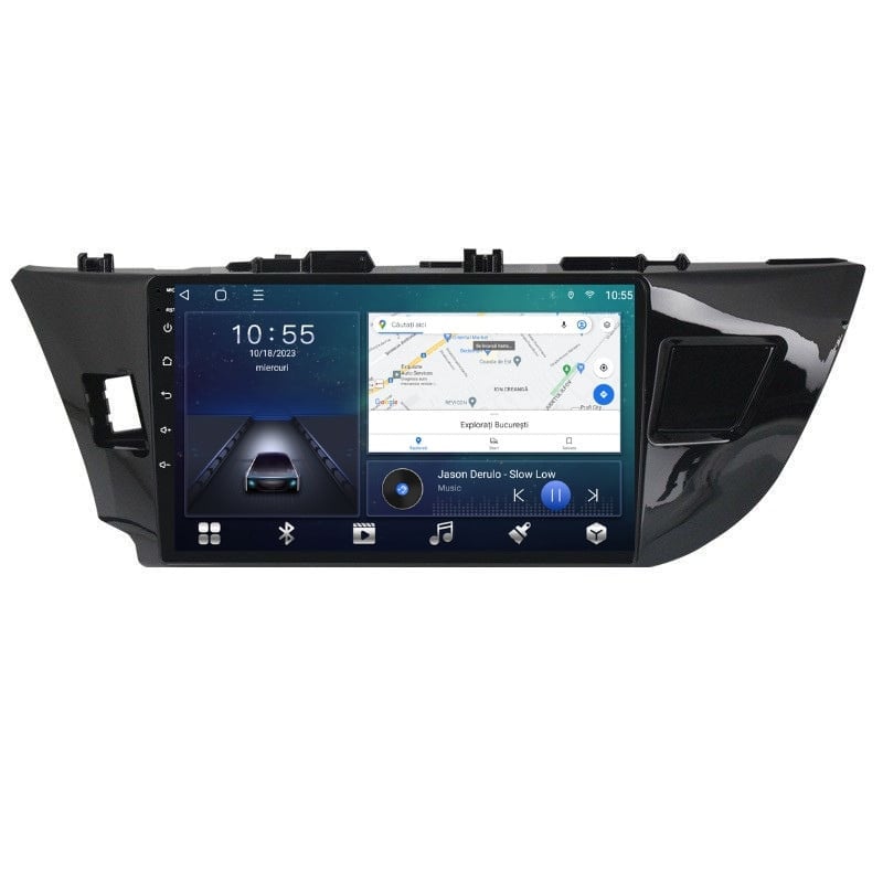 Navigatie dedicata cu Android Toyota Corolla 2013 - 2017, 3GB RAM, Radio GPS Dual Zone, Display HD QLED 10