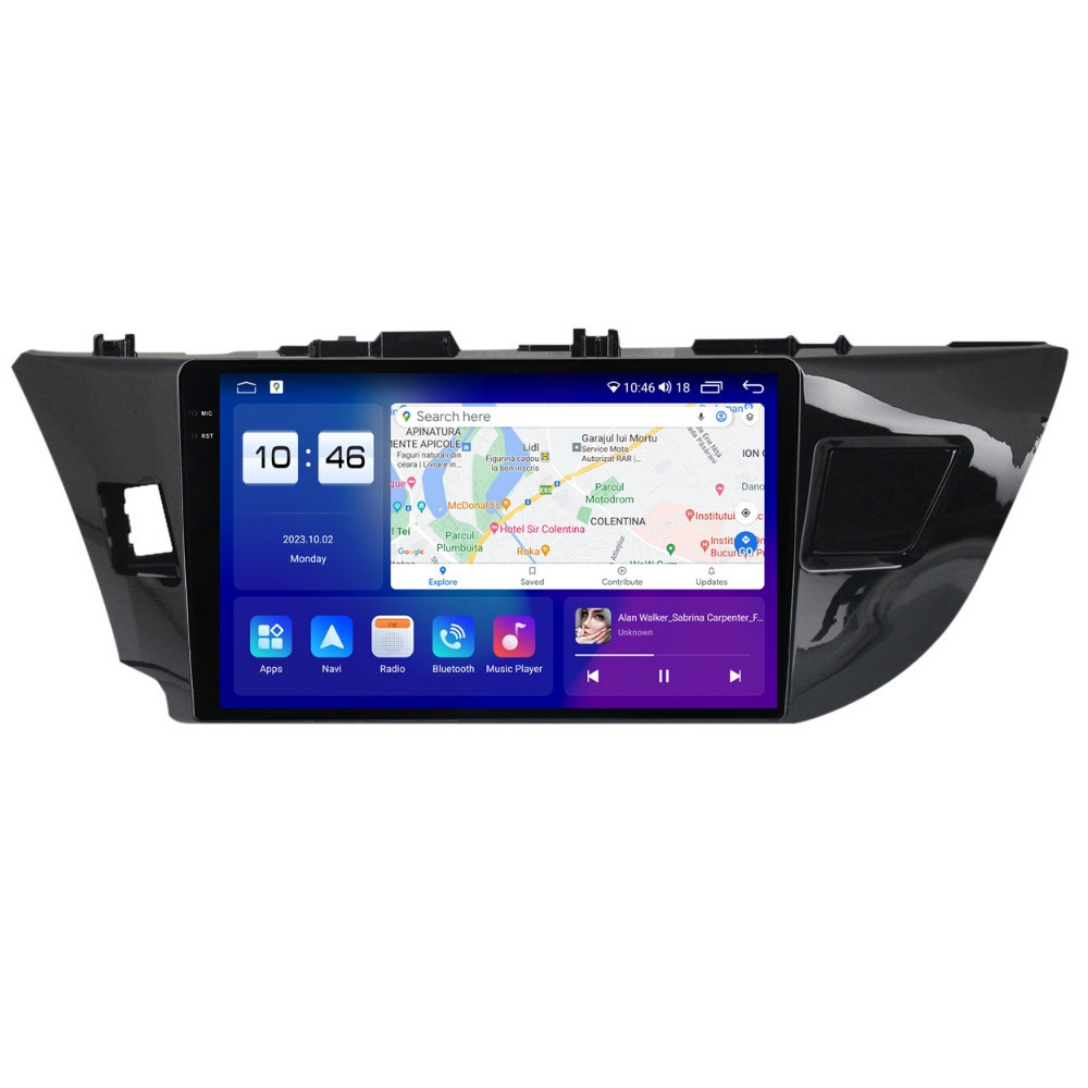 Navigatie dedicata cu Android Toyota Corolla 2013 - 2017, 4GB RAM, Radio GPS Dual Zone, Display 2K QLED 10.36