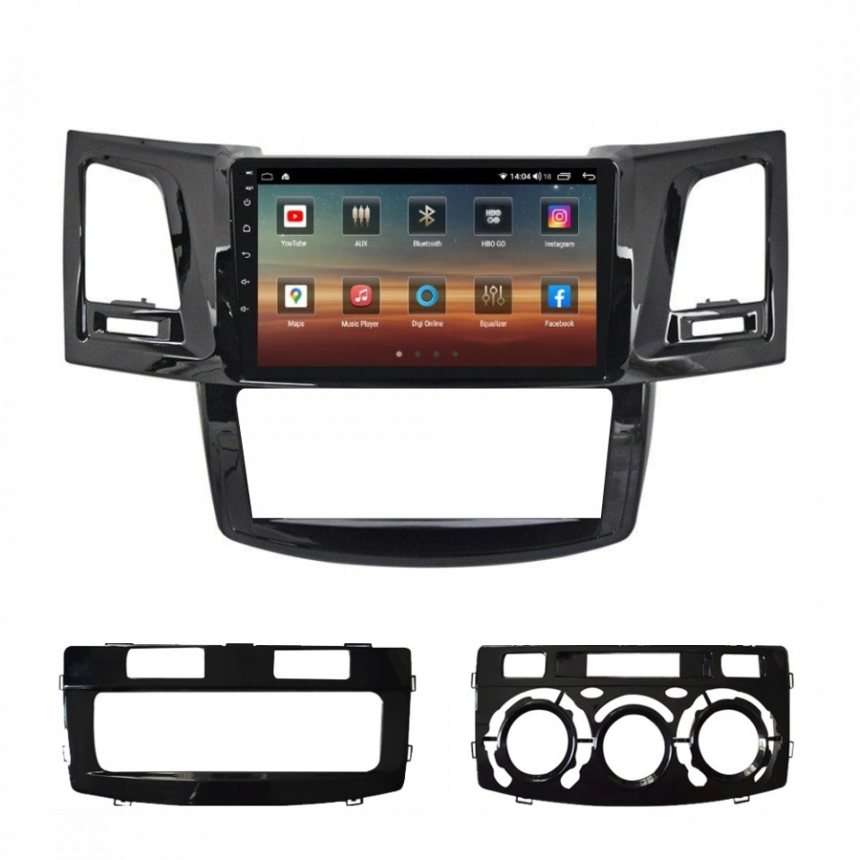 Navigatie dedicata cu Android Toyota Hilux VII 2004 - 2015, 4GB RAM, Radio GPS Dual Zone, Display HD QLED 9