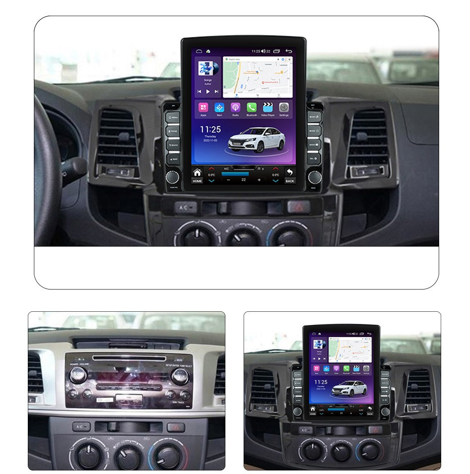 Navigatie dedicata cu Android Toyota Hilux VII 2004 - 2015, 8GB RAM, Radio GPS Dual Zone, Touchscreen IPS 9.7