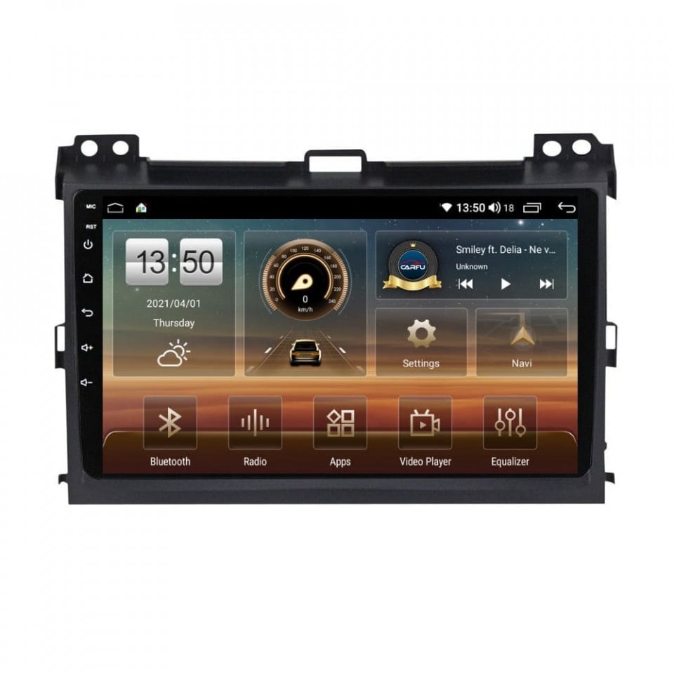 Navigatie dedicata cu Android Toyota Land Cruiser Prado J120 2002 - 2010, 4GB RAM, Radio GPS Dual Zone, Display HD QLED 9