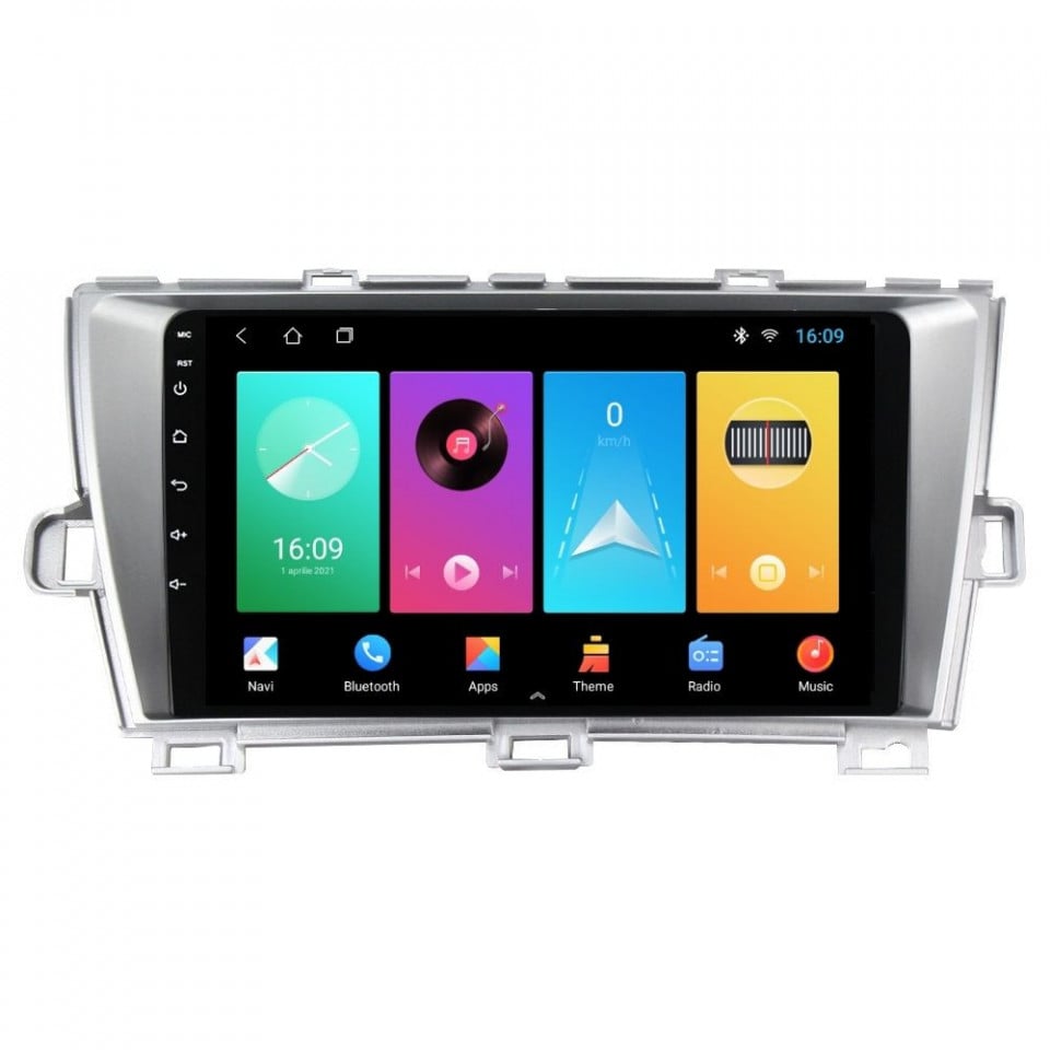 Navigatie dedicata cu Android Toyota Prius 2009 - 2015, 1GB RAM, Radio GPS Dual Zone, Display HD IPS 9