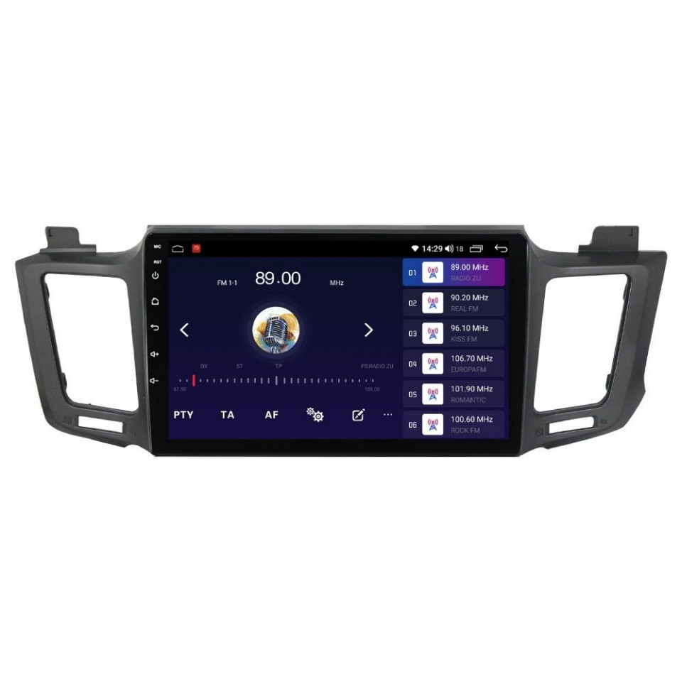 Navigatie dedicata cu Android Toyota Rav4 IV 2013 - 2018, 4GB RAM, Radio GPS Dual Zone, Display HD QLED 10