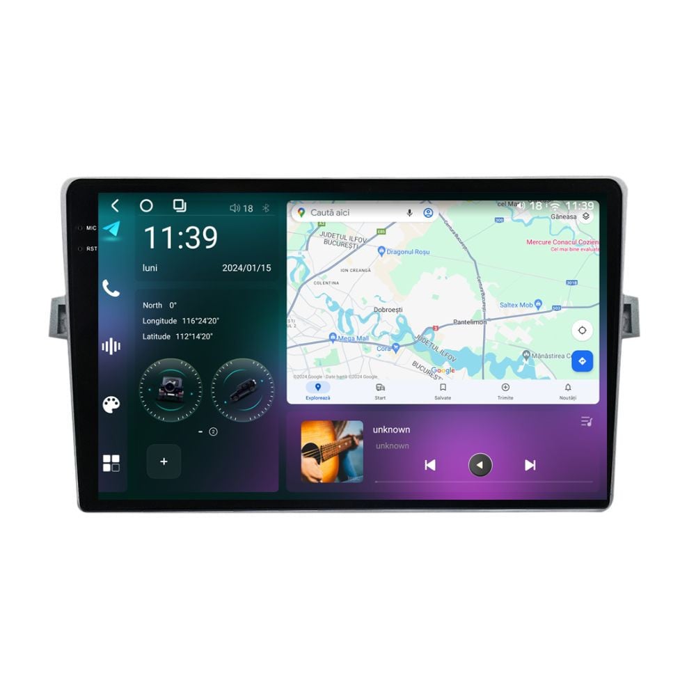 Navigatie dedicata cu Android Toyota Verso 2009 - 2018, 12GB RAM, Radio GPS Dual Zone, Display 2K QLED 9.5