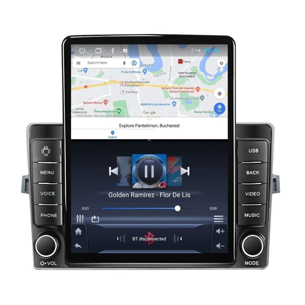 Navigatie dedicata cu Android Toyota Verso 2009 - 2018, 2GB RAM, Radio GPS Dual Zone, Touchscreen IPS 9.7" HD tip Tesla, Internet Wi-Fi, Bluetooth, MirrorLink, USB - Imagine 3