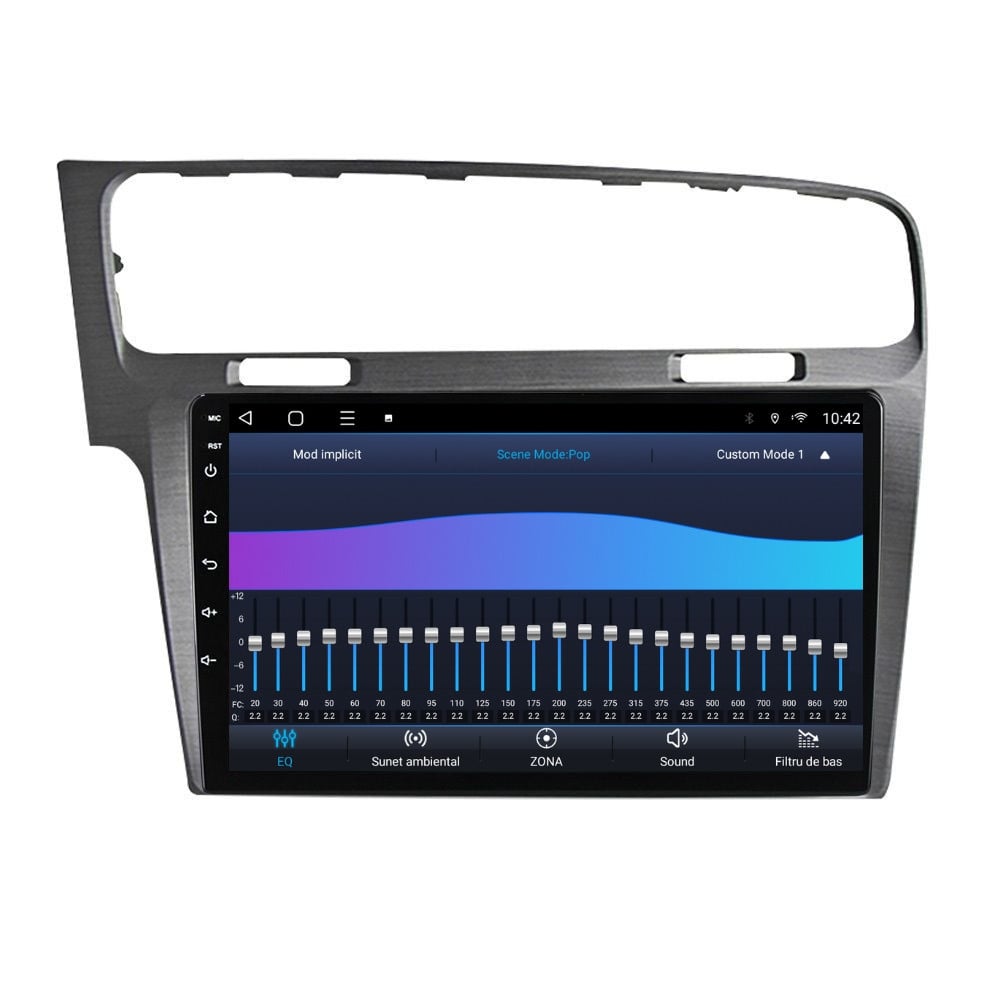 Navigatie dedicata cu Android VW Golf VII 2012 - 2019, argintiu, 2GB RAM, Radio GPS Dual Zone, Display HD QLED 10