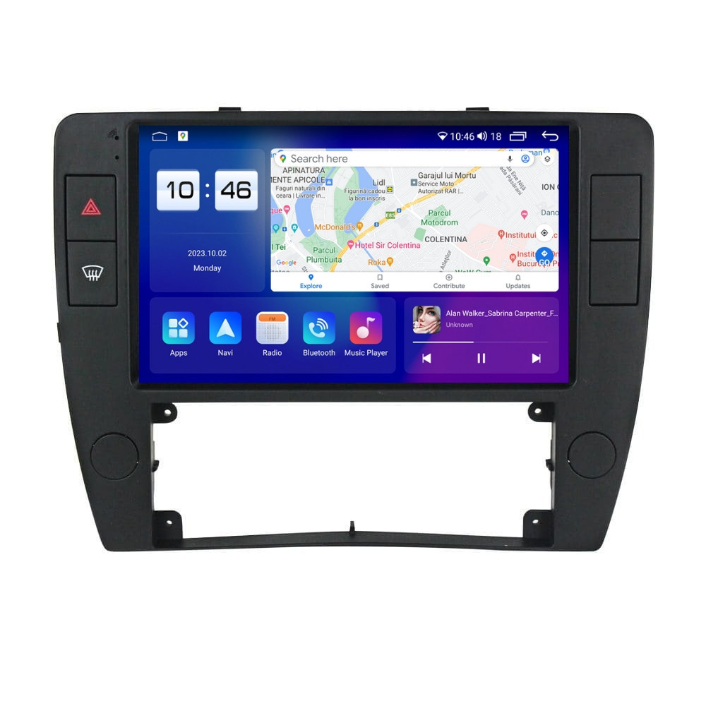 Navigatie dedicata cu Android VW Passat B5.5 2001 - 2005, 4GB RAM, Radio GPS Dual Zone, Display 2K QLED 9.5