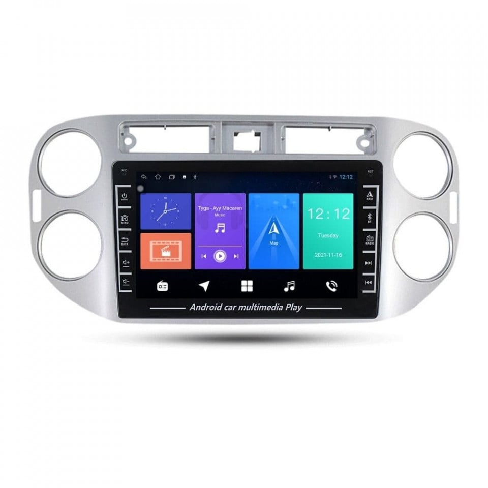 Navigatie dedicata cu Android VW Tiguan I 2007 - 2012, 1GB RAM, Radio GPS Dual Zone, Display HD IPS 8