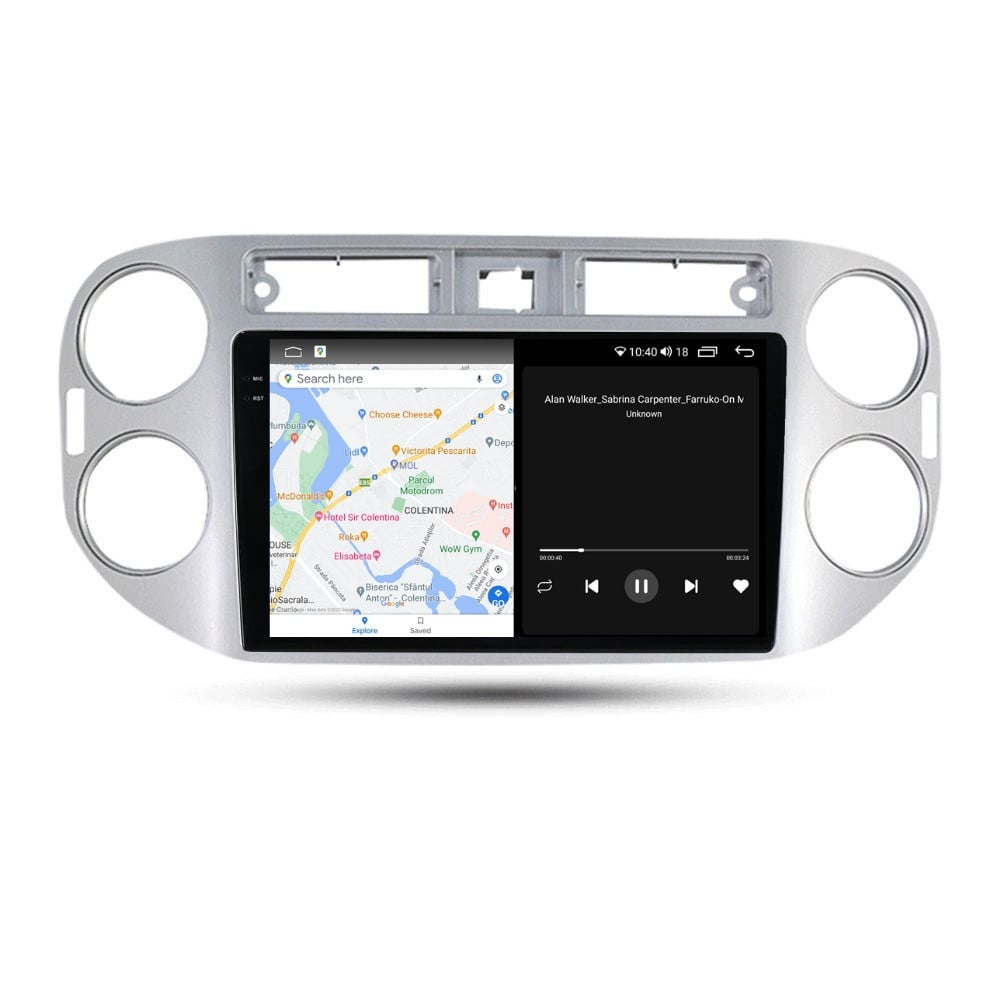 Navigatie dedicata cu Android VW Tiguan I 2007 - 2012, 4GB RAM, Radio GPS Dual Zone, Display 2K QLED 9.5