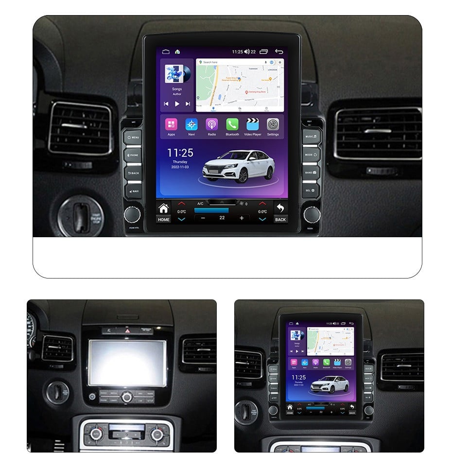 Navigatie dedicata cu Android VW Touareg 7P 2010 - 2018, 8GB RAM, Radio GPS Dual Zone, Touchscreen IPS 9.7