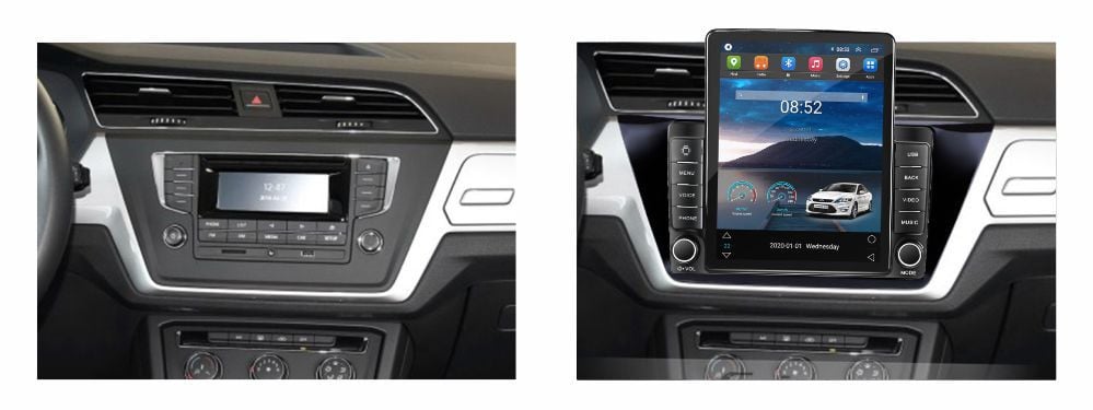 Navigatie dedicata cu Android VW Touran III dupa 2015, 1GB RAM, Radio GPS Dual Zone, Touchscreen IPS 9.7