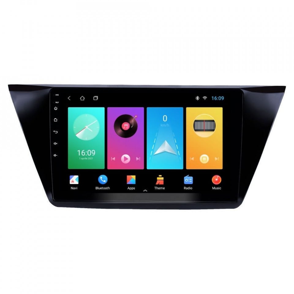 Navigatie dedicata cu Android VW Touran III dupa 2015, 2GB RAM, Radio GPS Dual Zone, Display HD IPS 10