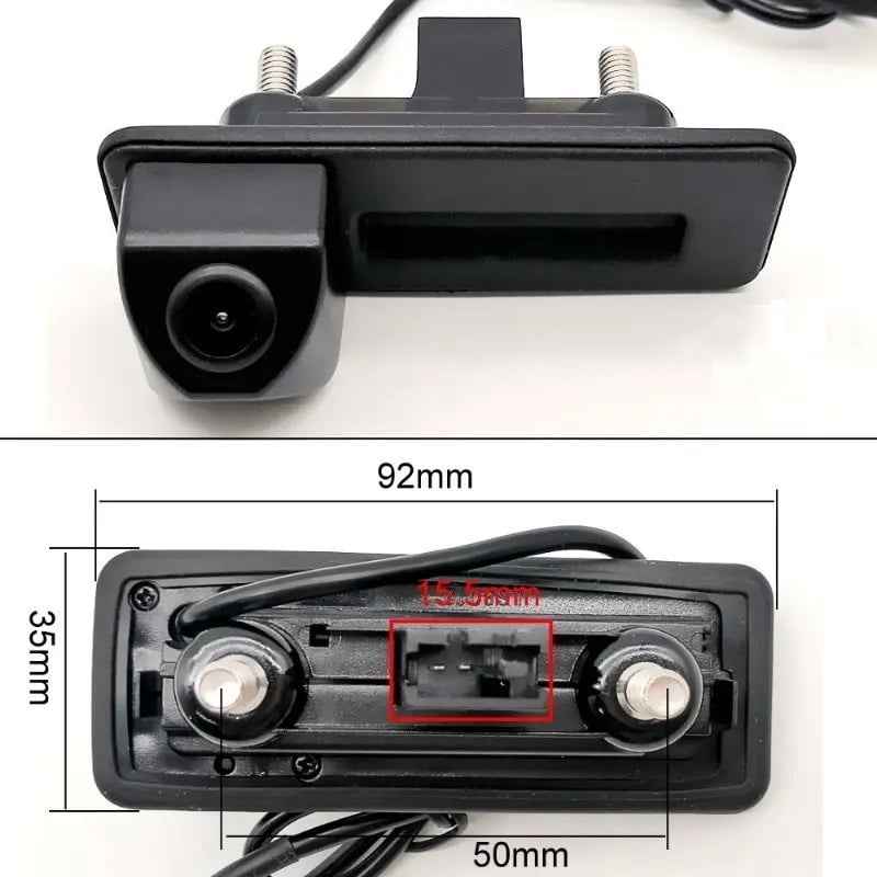 Camera marsarier dedicata Skoda Roomster 2006 - 2015 tip maner portbagaj, AHD 720P, Night Vision, rezistenta la apa si praf, cablu video 6m - 2 | YEO