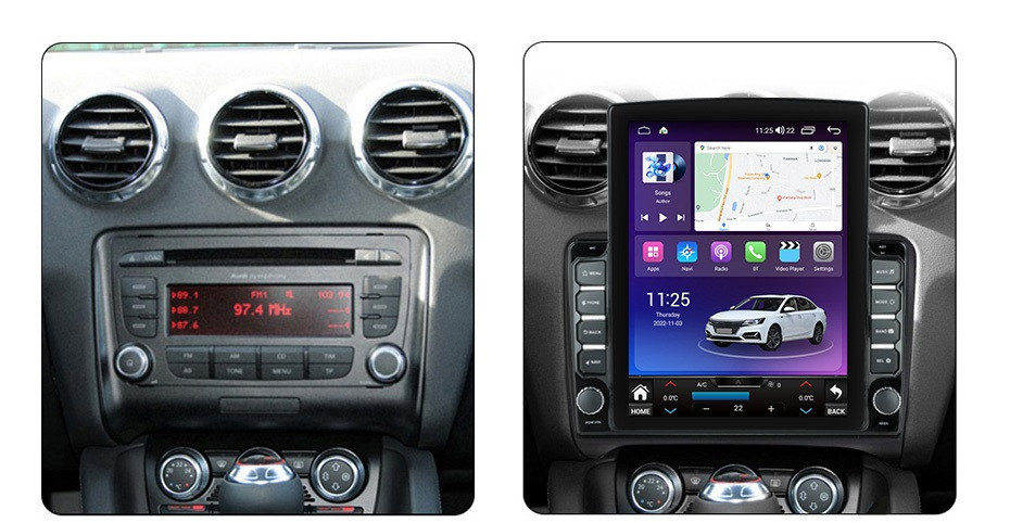 Navigatie dedicata cu Android Audi TT 2006 - 2015, 4GB RAM, Radio GPS Dual Zone, Touchscreen IPS 9.7