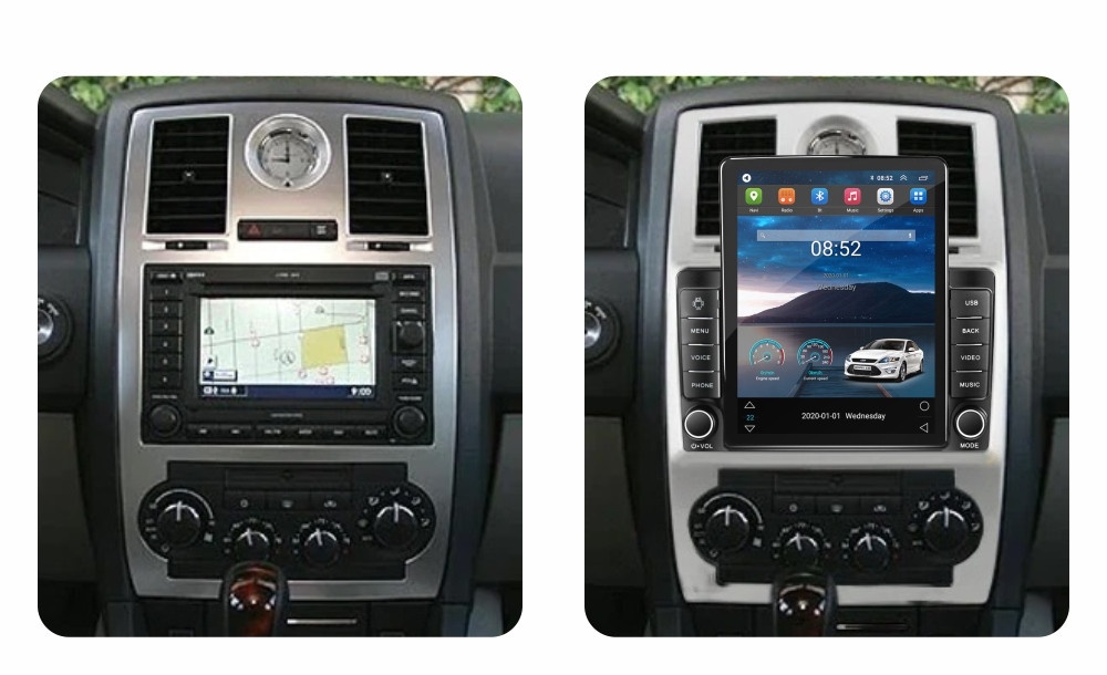 Navigatie dedicata cu Android Chrysler 300C 2004 - 2010, 1GB RAM, Radio GPS Dual Zone, Touchscreen IPS 9.7" HD tip Tesla, Internet Wi-Fi, Bluetooth, MirrorLink, USB - Imagine 4