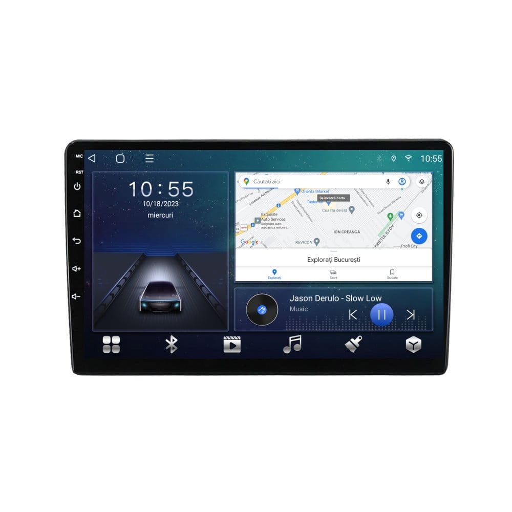 Navigatie dedicata cu Android Citroen C5 III 2008 - 2017 cu navigatie originala, 2GB RAM, Radio GPS Dual Zone, Display HD QLED 10