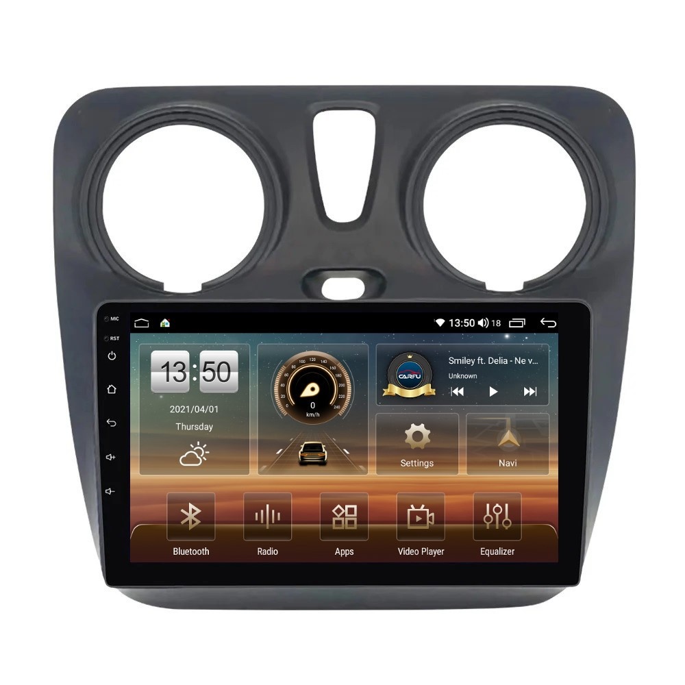 Navigatie dedicata cu Android Dacia Lodgy dupa 2012, 2GB RAM, Radio GPS Dual Zone, Display HD QLED 9