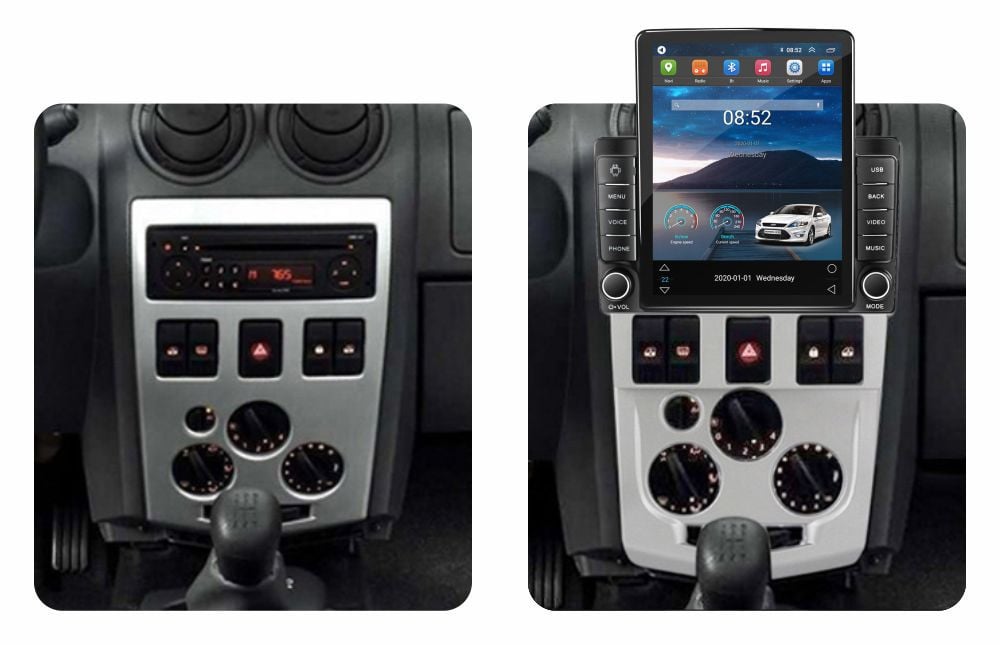 Navigatie dedicata cu Android Dacia Logan I 2004 - 2008, 2GB RAM, Radio GPS Dual Zone, Touchscreen IPS 9.7