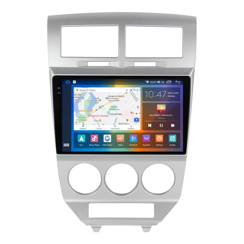 Navigatie dedicata cu Android Dodge Caliber 2006 - 2010, 8GB RAM, Radio GPS Dual Zone, Display 2K QLED 10.36