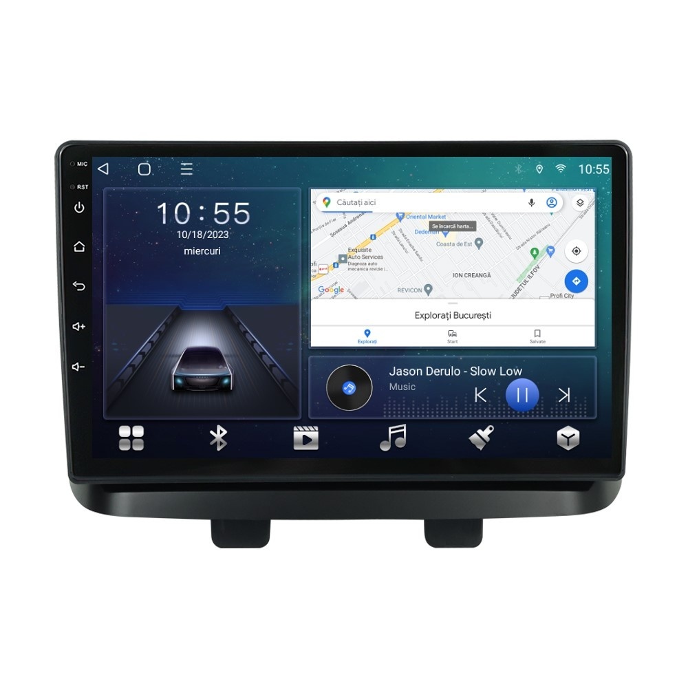 Navigatie dedicata cu Android Fiat Doblo 2000 - 2009, 2GB RAM, Radio GPS Dual Zone, Display HD QLED 10