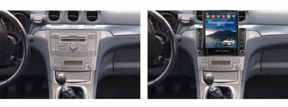 Navigatie dedicata cu Android Ford Fiesta V 2005 - 2008, 1GB RAM, Radio GPS Dual Zone, Touchscreen IPS 9.7" HD tip Tesla, Internet Wi-Fi, Bluetooth, MirrorLink, USB - Imagine 4