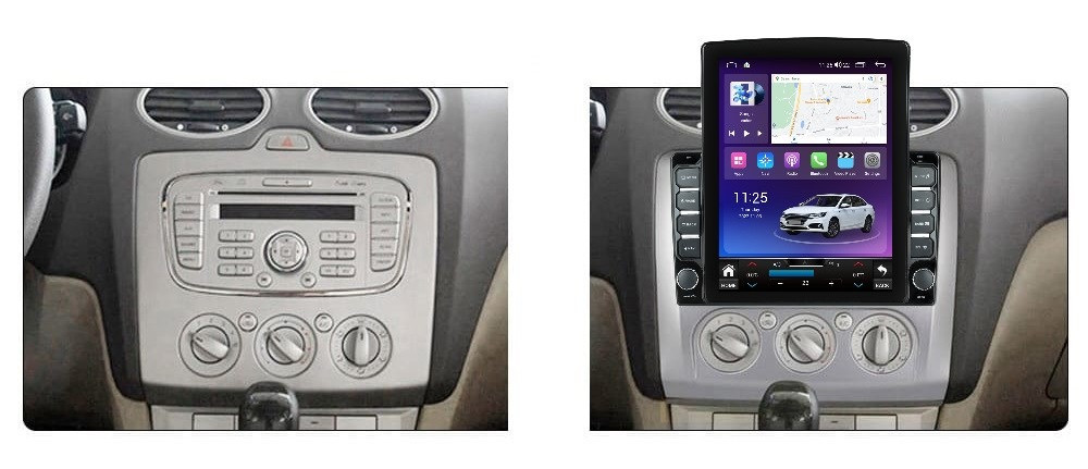 Navigatie dedicata cu Android Ford Focus II 2004 - 2011, clima manuala, 8GB RAM, Radio GPS Dual Zone, Touchscreen IPS 9.7