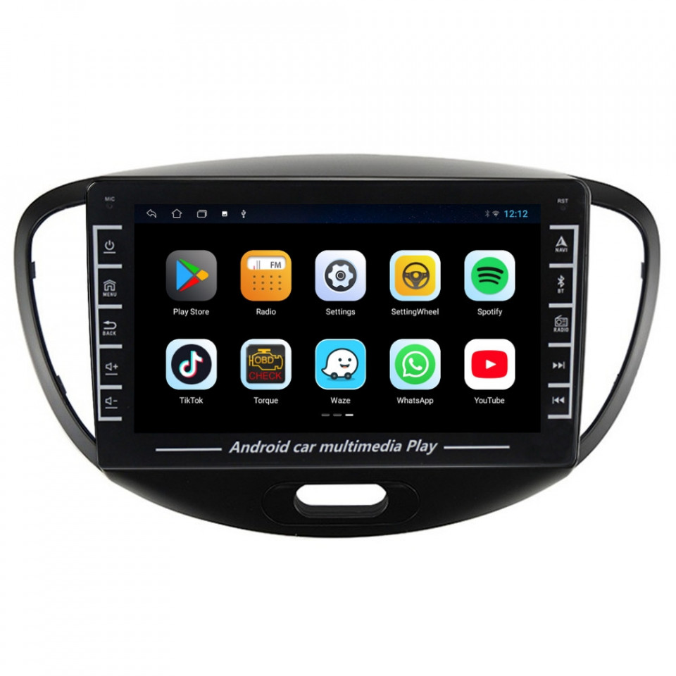 Navigatie dedicata cu Android Hyundai i10 2007 - 2013, 1GB RAM, Radio GPS Dual Zone, Display HD IPS 8