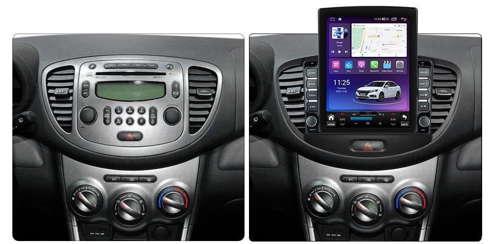 Navigatie dedicata cu Android Hyundai i10 2007 - 2013, 8GB RAM, Radio GPS Dual Zone, Touchscreen IPS 9.7