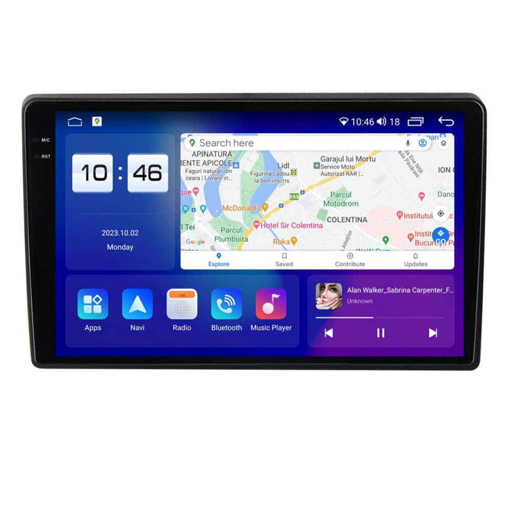 Navigatie dedicata cu Android Hyundai i40 2012 - 2020, 8GB RAM, Radio GPS Dual Zone, Display 2K QLED 9.5