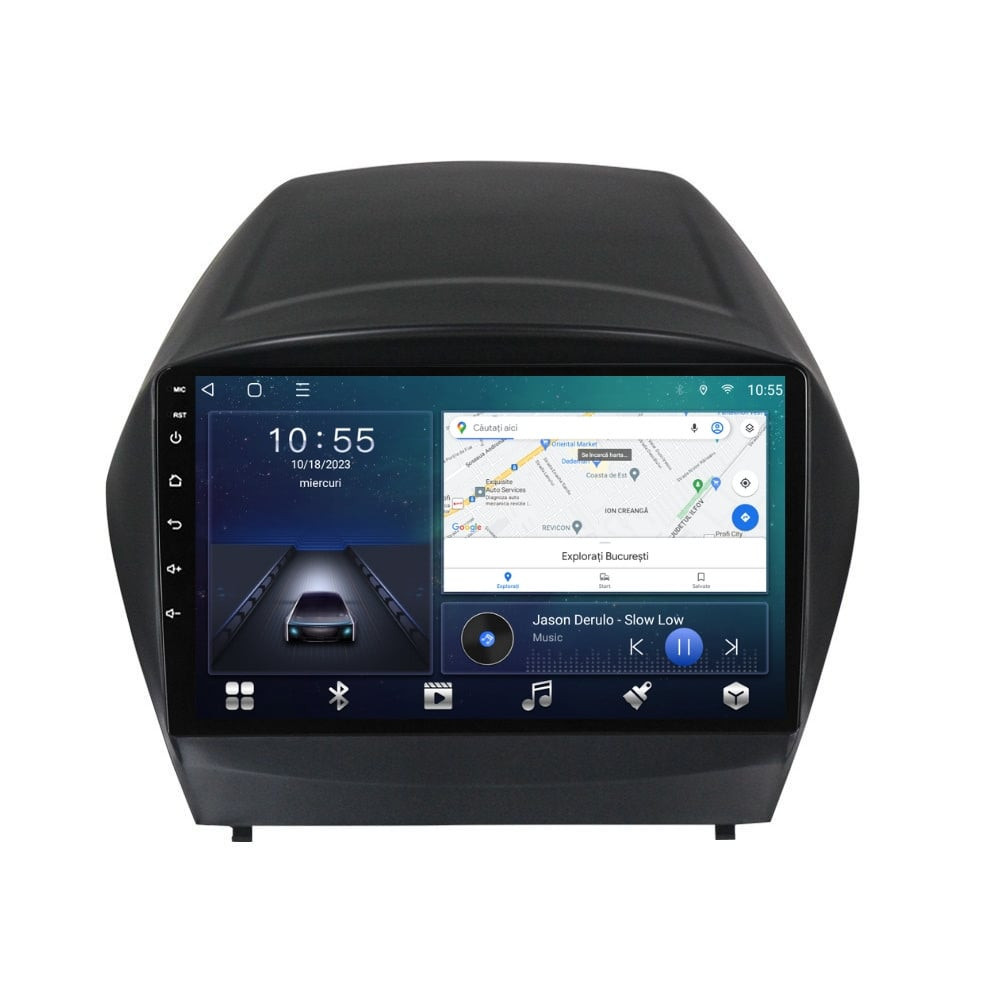 Navigatie dedicata cu Android Hyundai ix35 2009 - 2015, 3GB RAM, Radio GPS Dual Zone, Display HD QLED 9