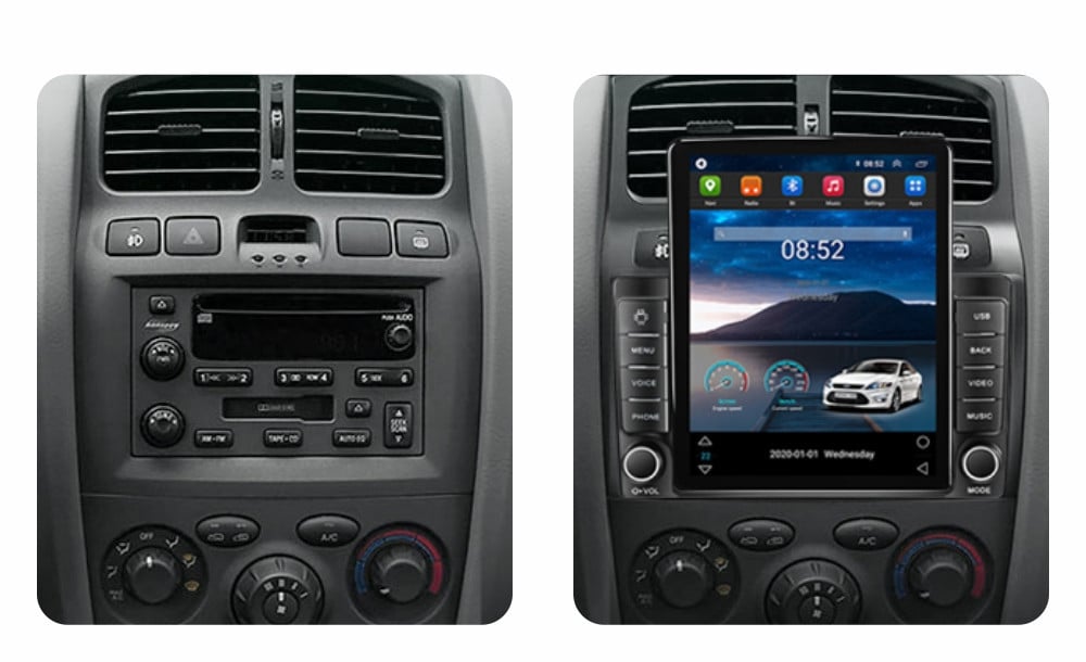 Navigatie dedicata cu Android Hyundai Santa Fe I 2000 - 2006, 2GB RAM, Radio GPS Dual Zone, Touchscreen IPS 9.7