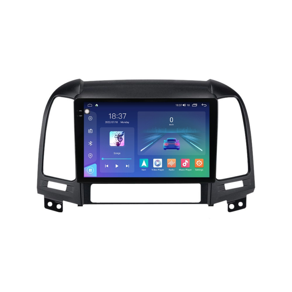 Navigatie dedicata cu Android Hyundai Santa Fe II 2006 - 2012, 4GB RAM, Radio GPS Dual Zone, Display 2K QLED 9.5