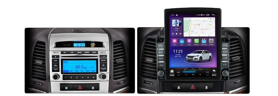 Navigatie dedicata cu Android Hyundai Santa Fe II 2006 - 2012, 8GB RAM, Radio GPS Dual Zone, Touchscreen IPS 9.7