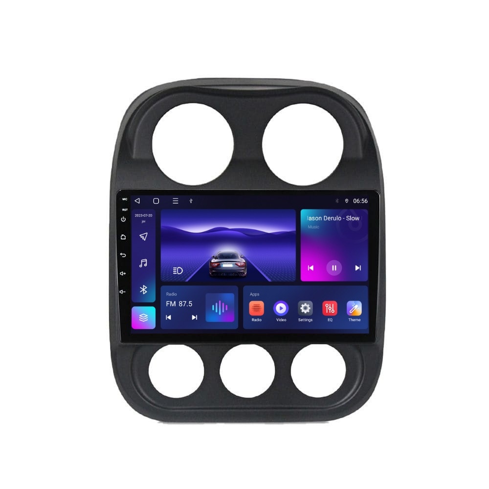 Navigatie dedicata cu Android Jeep Compass I 2011 - 2016, 4GB RAM, Radio GPS Dual Zone, Display HD IPS 10" Touchscreen, Internet Wi-Fi, Bluetooth, MirrorLink, USB